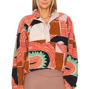 X FP Movement Rocky Ridge Pullover in Orange Wave Combo.